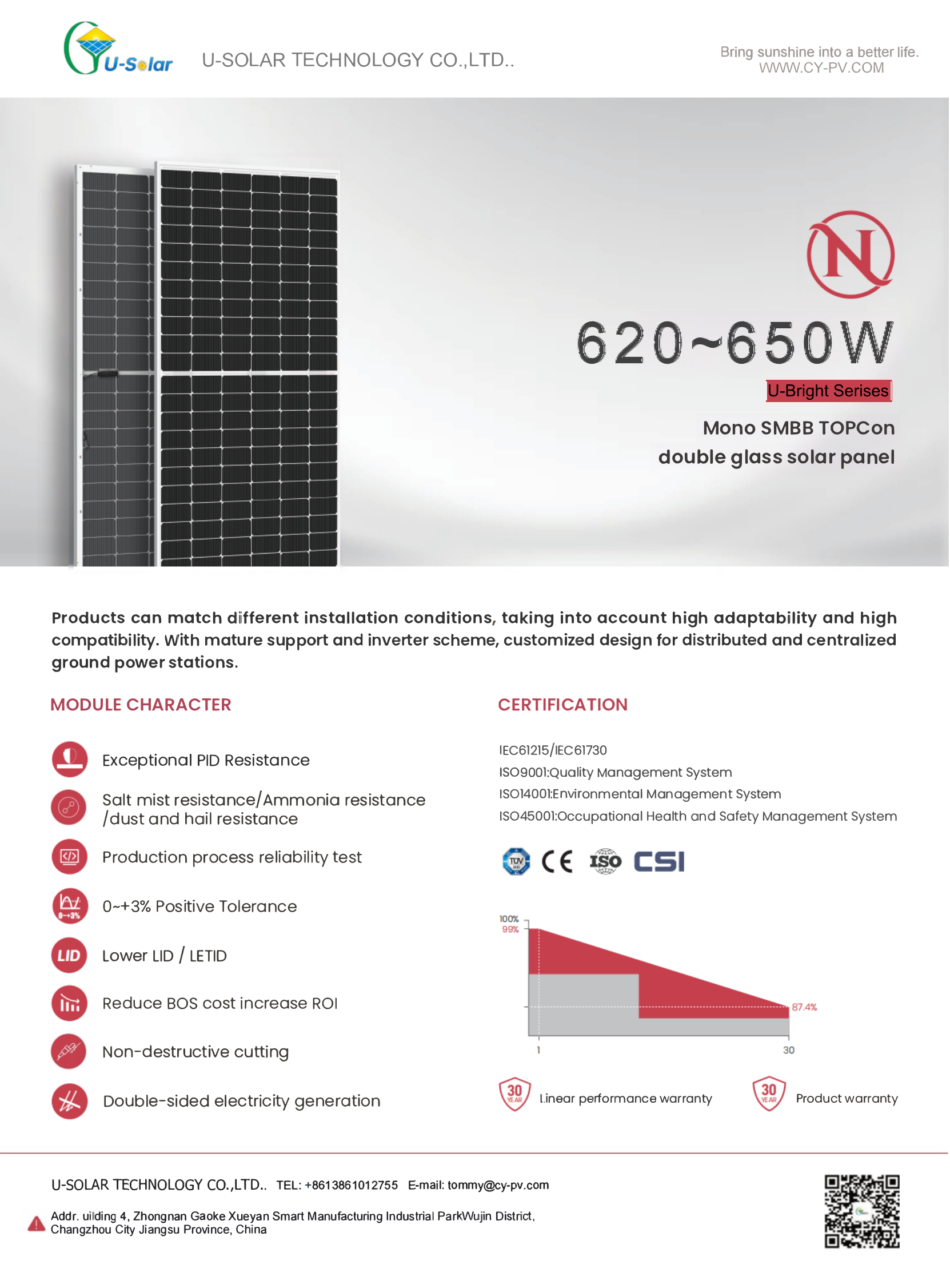 N-Type G12R 132 Cells 620–650W Double Glass Module — Page 1